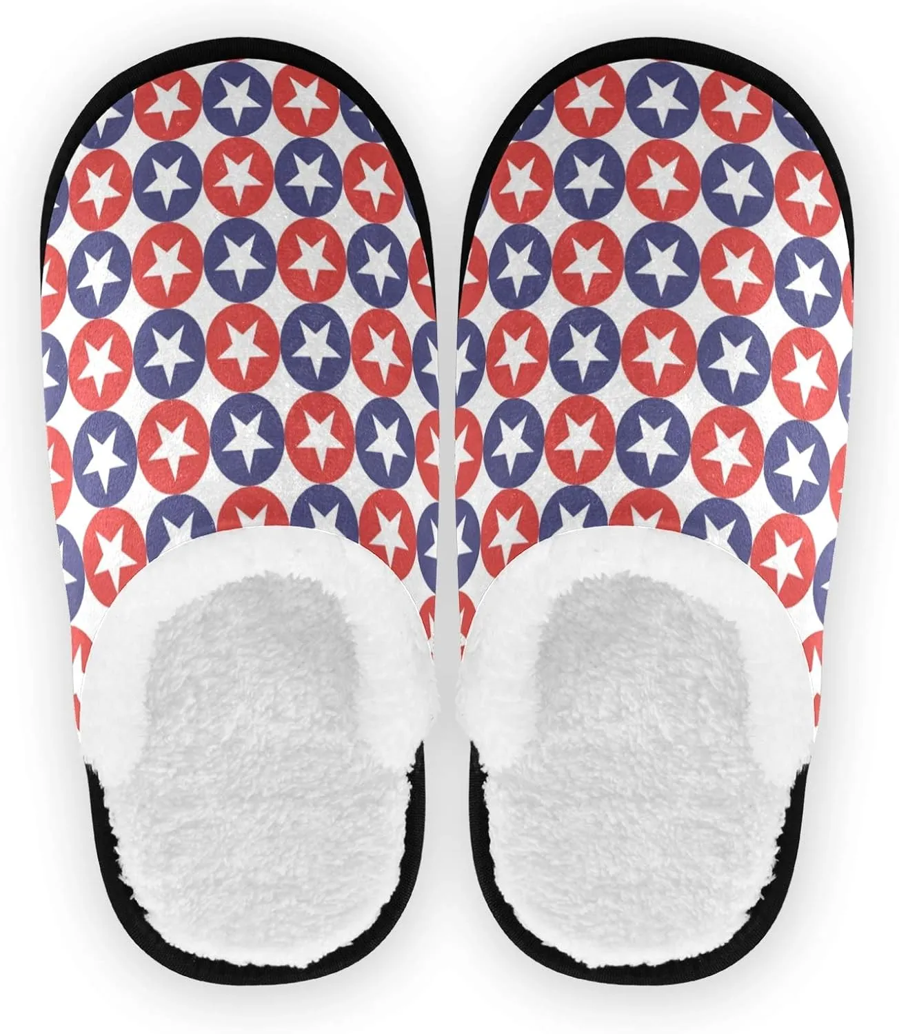 Unisex Slippers Fuzzy Feet Plush Cotton Slippers Anti-Slip Warm House Shoes M/L