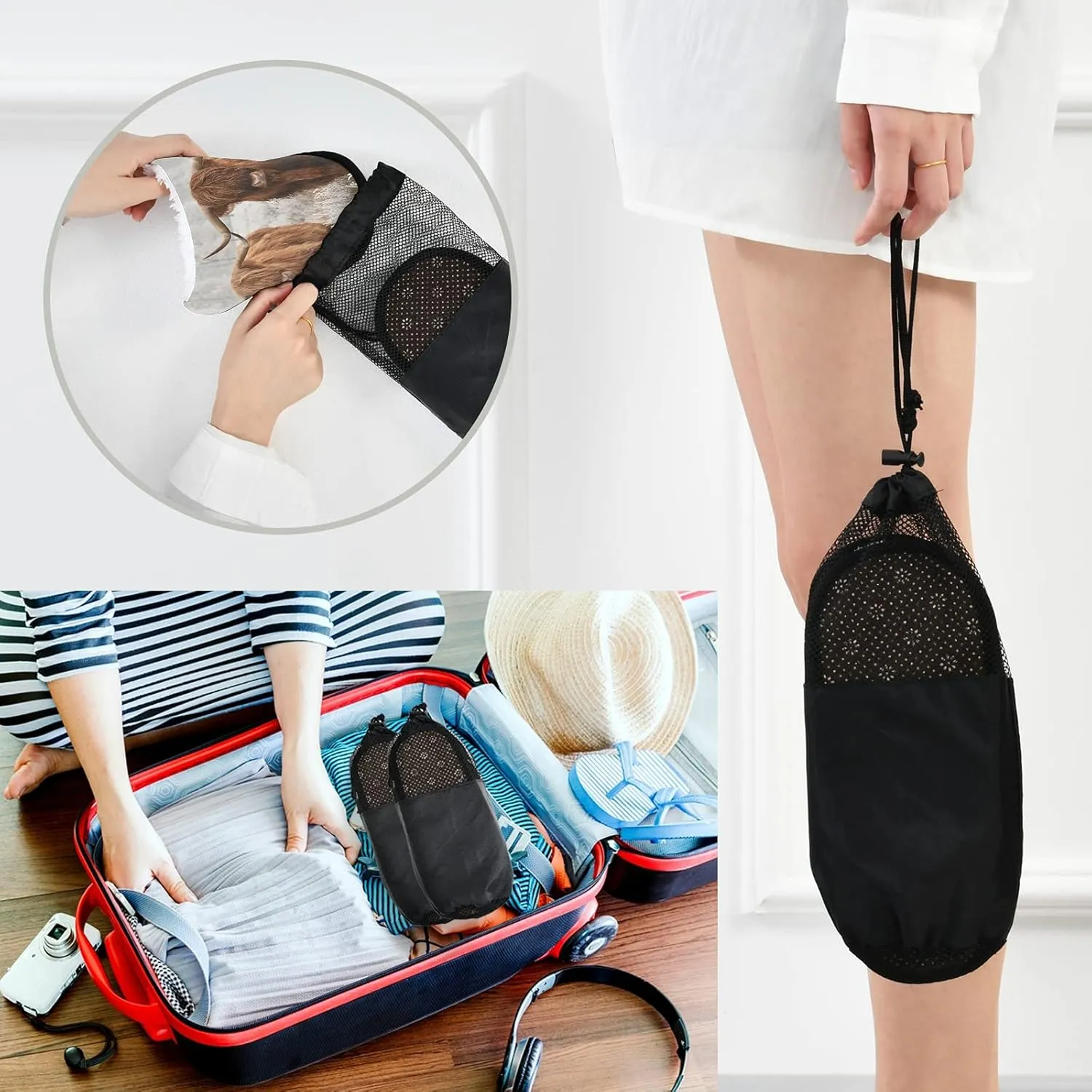 Unisex Slippers Fuzzy Feet Plush Slippers Anti-Slip Warm House Shoes M/L