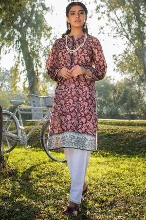 Unstitched 1 Piece Printed Lawn Shirt