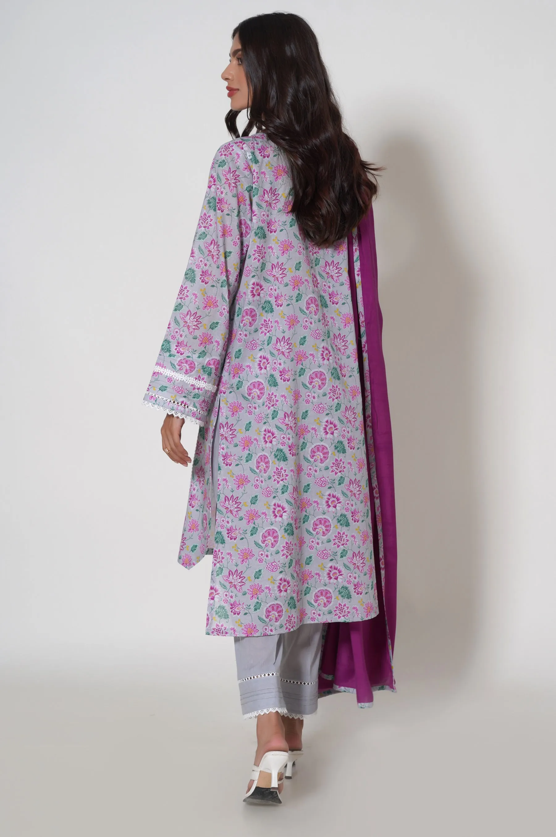 Unstitched 2 Piece Printed Lawn Suit