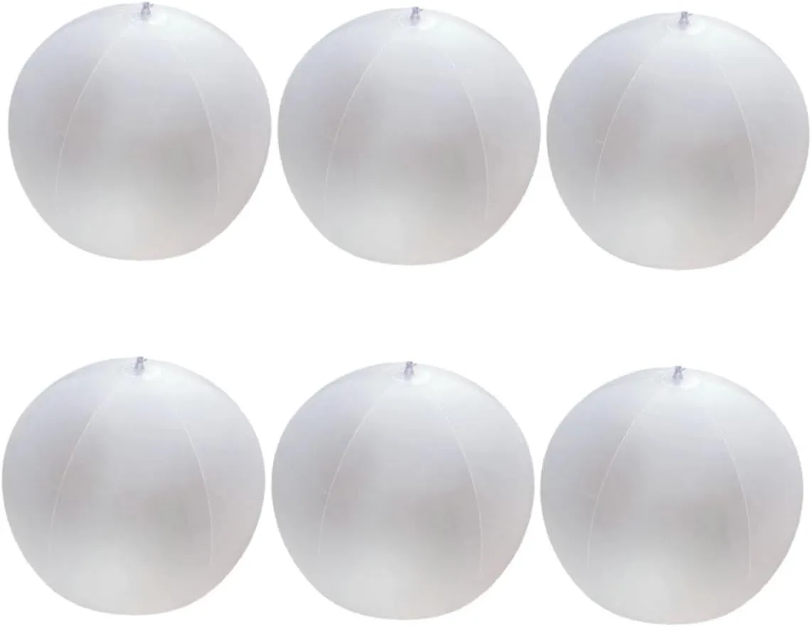 UPKOCH 6pcs Inflatable Globes Frosted PVC Beach Balls for Hawaiian Party Favors Lightweight Portable for Weddings Summer Decorations and Photo Backdrops