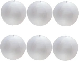 UPKOCH 6pcs Inflatable Globes Frosted PVC Beach Balls for Hawaiian Party Favors Lightweight Portable for Weddings Summer Decorations and Photo Backdrops