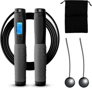 Uten Jump Rope, Skipping Rope for Women Men Kids with Ball Bearings Rapid Speed Cable and 6” Memory Foam Handles Ideal for Aerobic Exercise Like Speed Training, Extreme Jumping, Endurance Training and Fitness Gym.