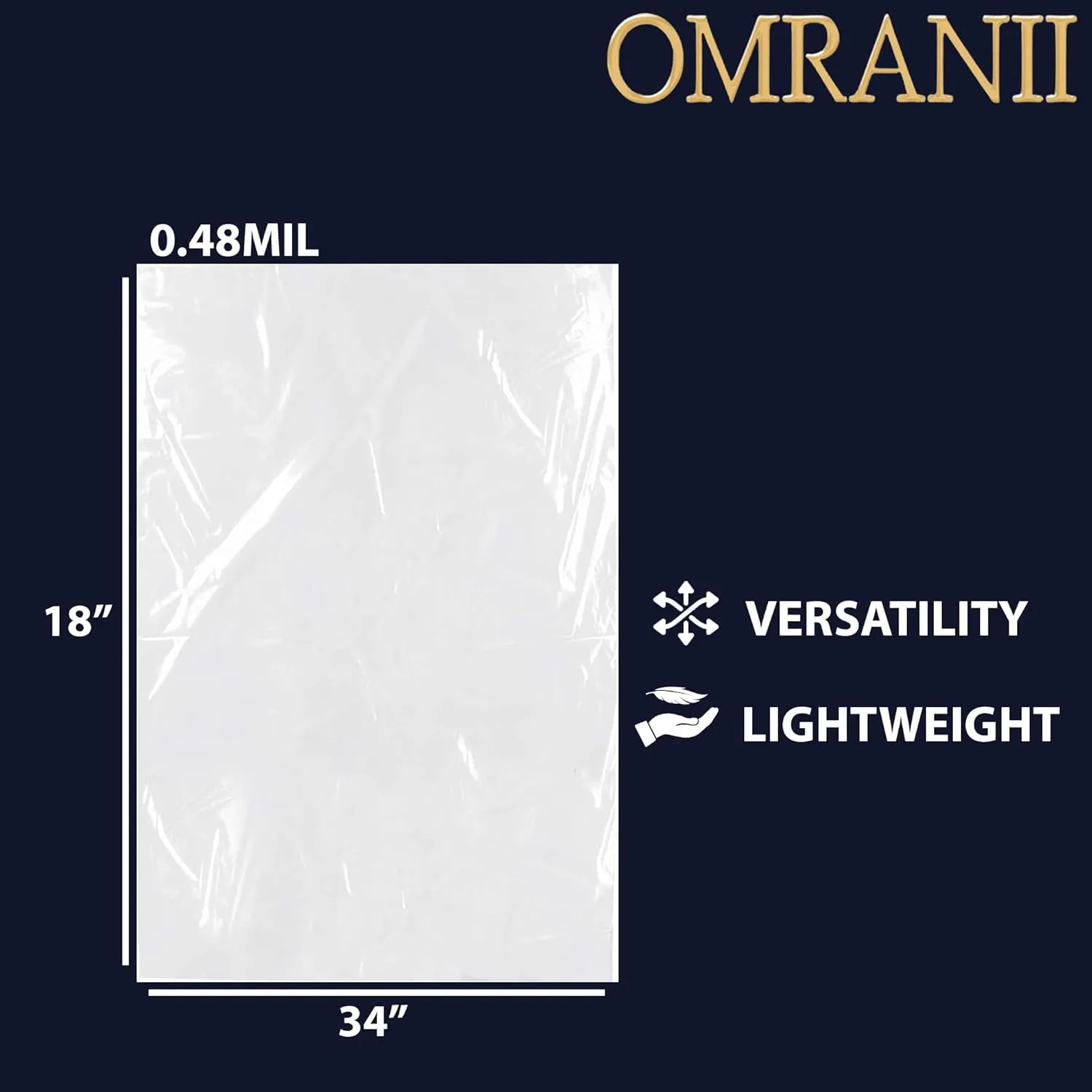 Value Plus Poly Pan Liner, 0.48Mil 34" X 18" & 20 Bags | PTL Material, Use for Food Protection and Containment | Quality Control Liner