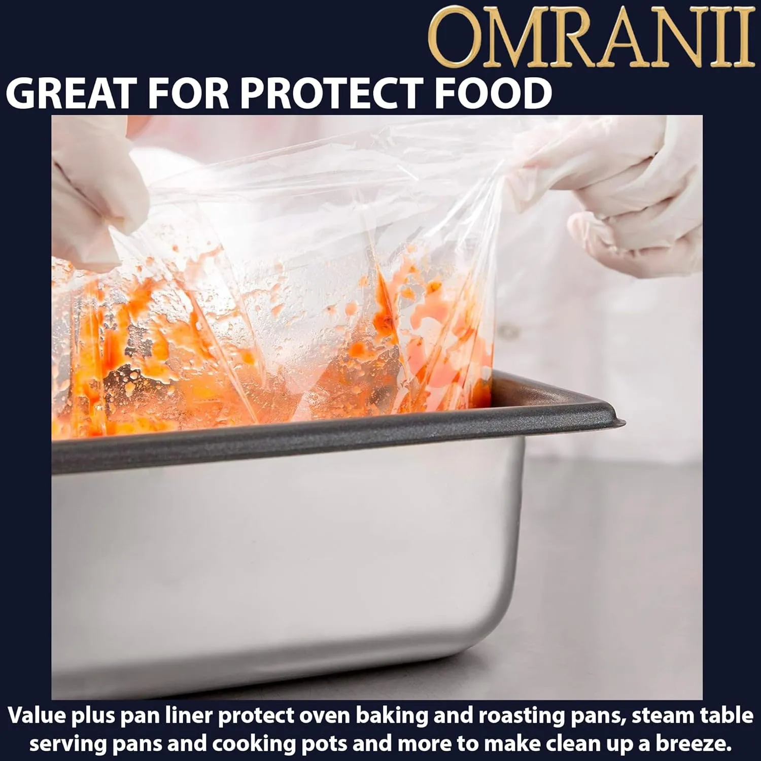 Value Plus Poly Pan Liner, 0.48Mil 34" X 18" & 20 Bags | PTL Material, Use for Food Protection and Containment | Quality Control Liner