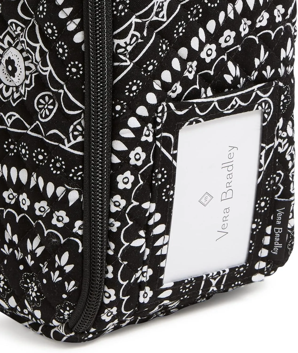 Vera Bradley Women's Cotton Deluxe Lunch Bunch Lunch Bag, Black Bandana Medallion, One Size
