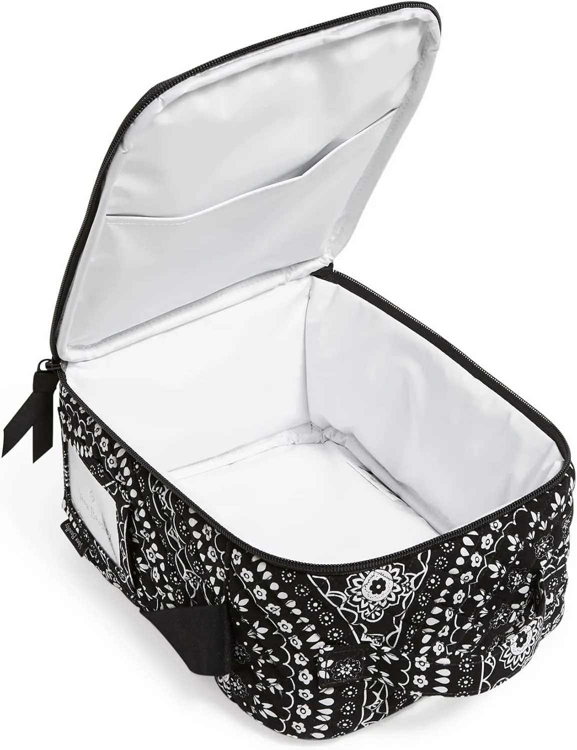 Vera Bradley Women's Cotton Deluxe Lunch Bunch Lunch Bag, Black Bandana Medallion, One Size