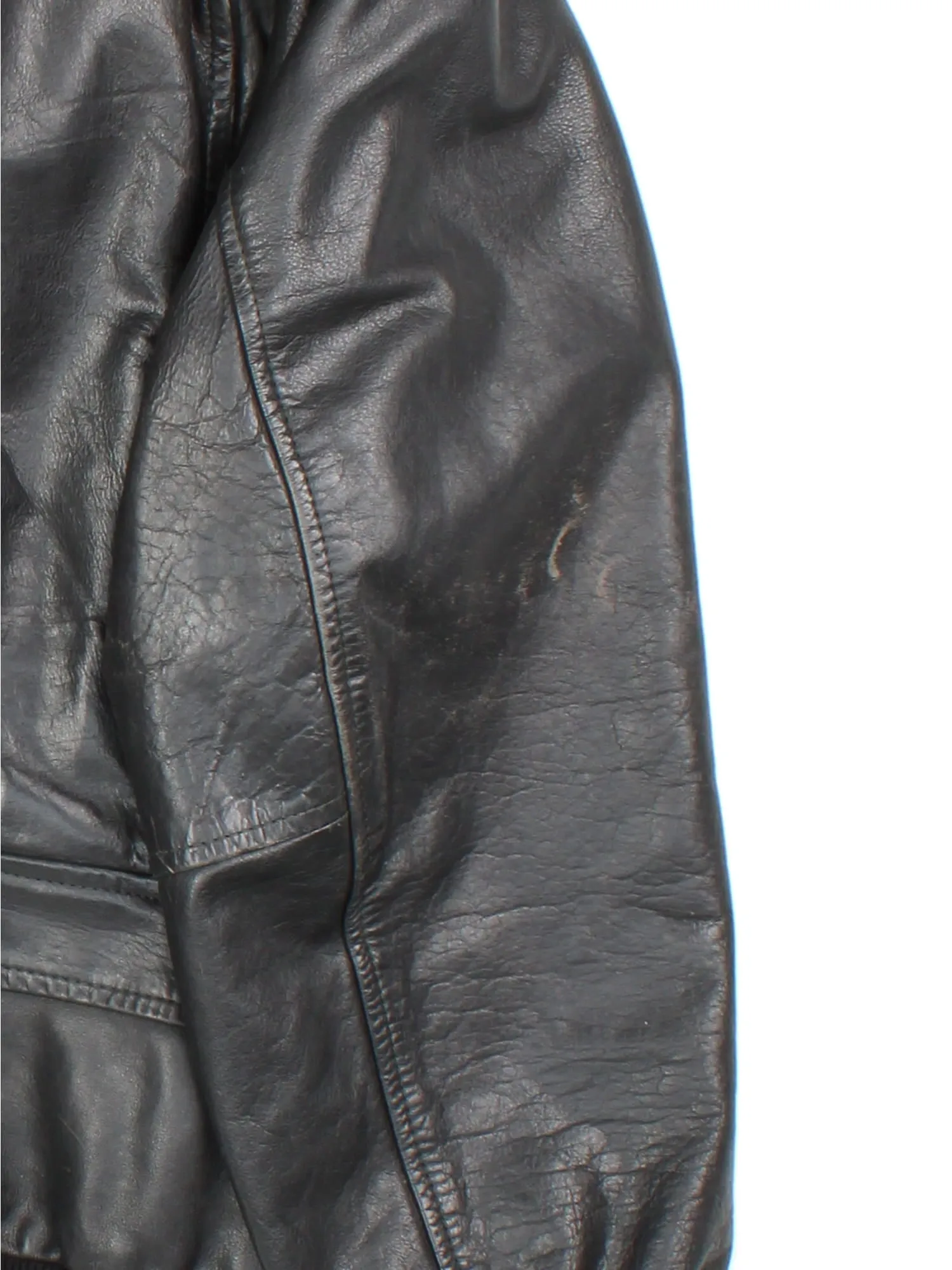 Vintage Leather Aviator Bomber Jacket