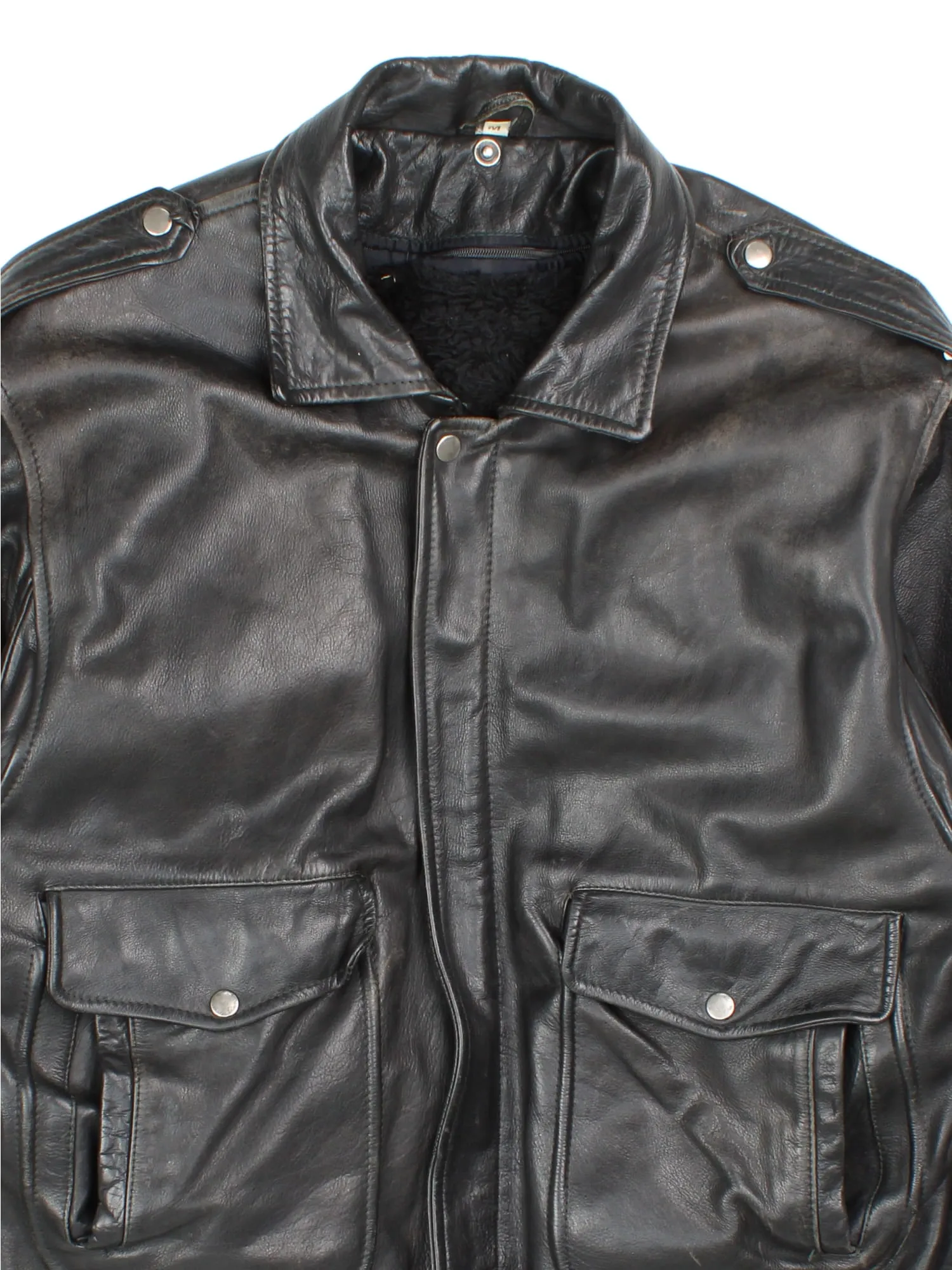 Vintage Leather Aviator Bomber Jacket