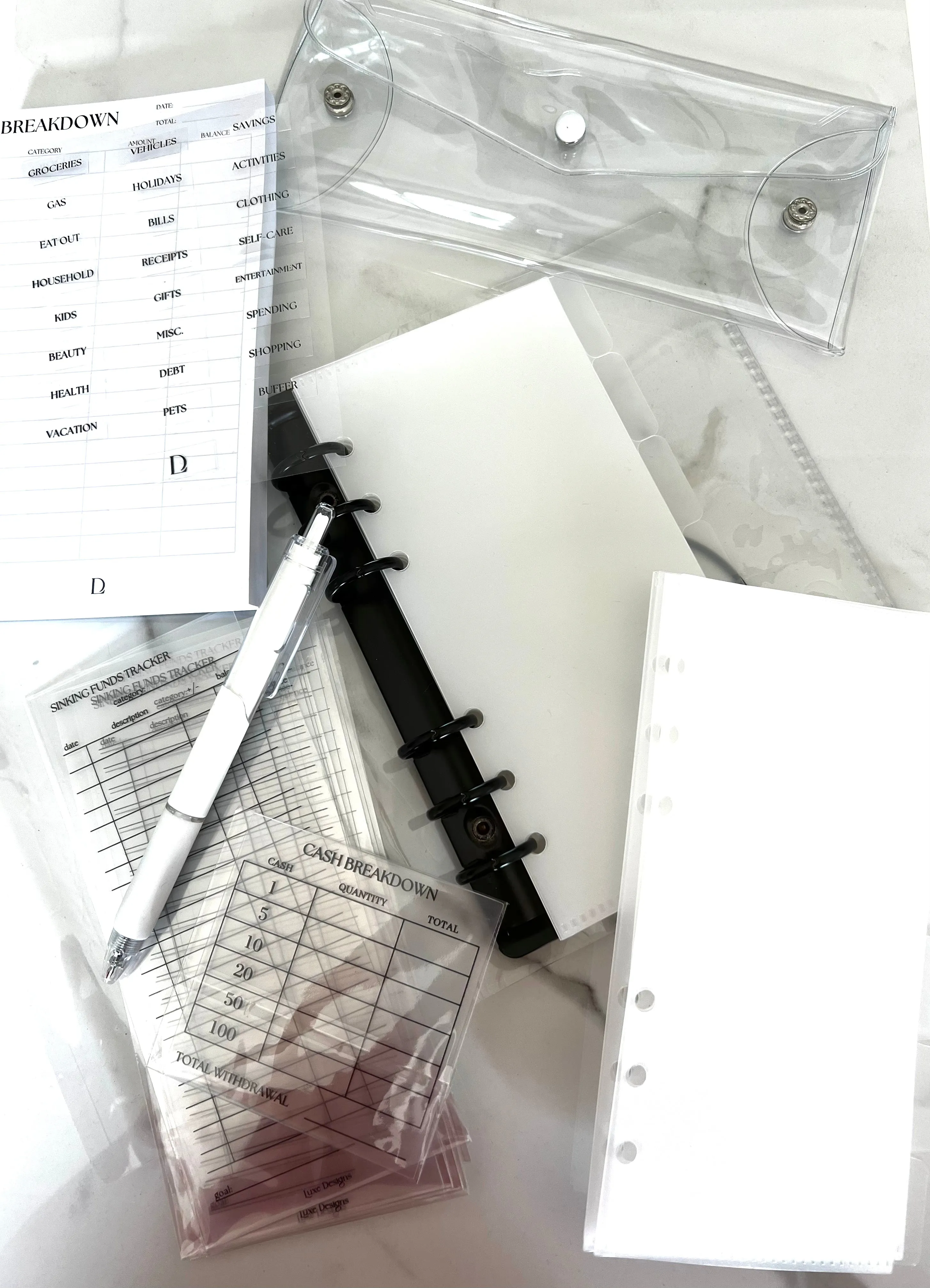 Vinyl budget binder bundle