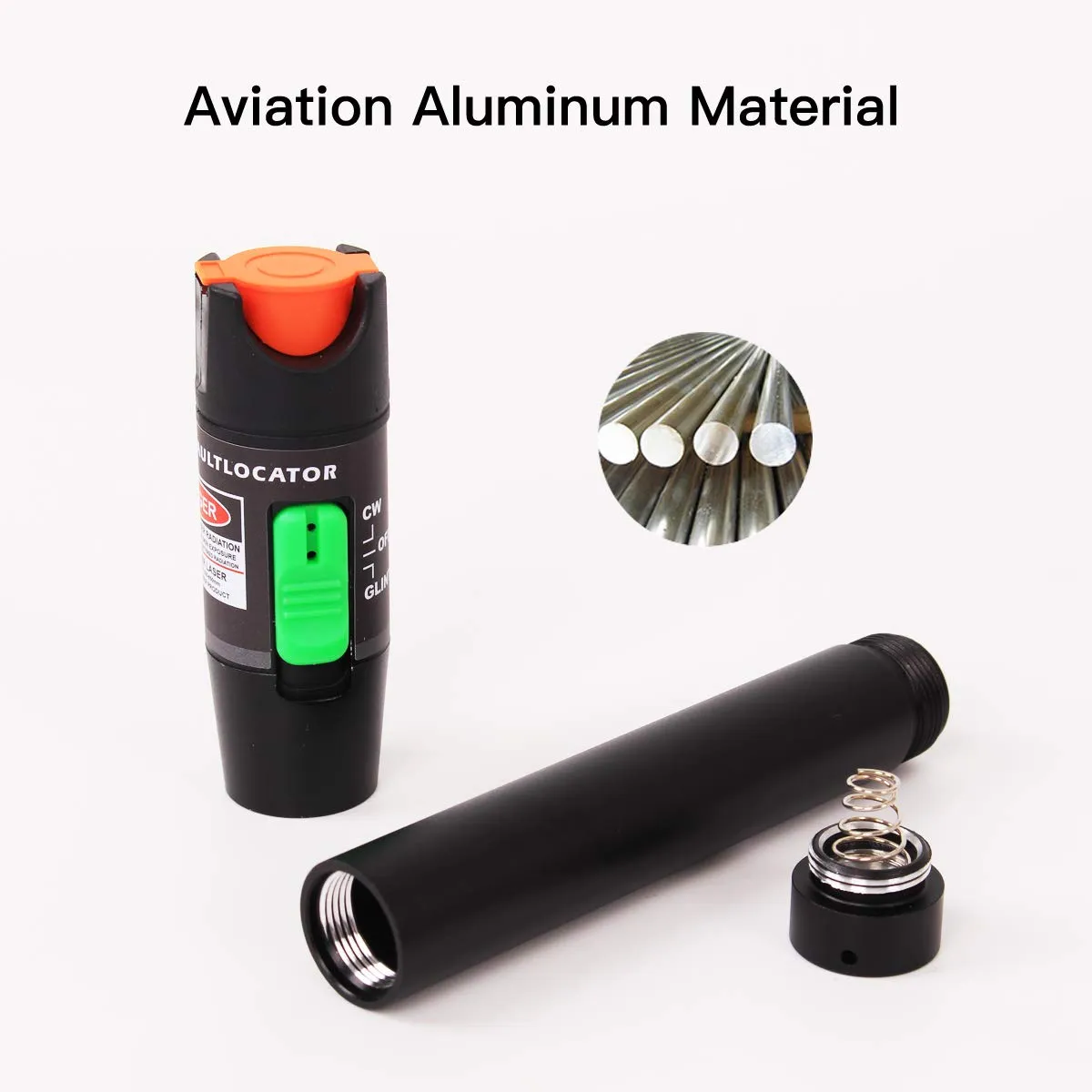 Visual Fault Locator 30KM, VFL Fiber Optic Tester Kit - Include Single Mode 9/125um FC Male to LC Female Adapter, Light Pen for Fiber Network Cable Test