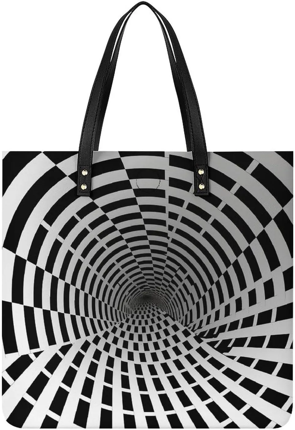 Visual Illusion Tote Bag Durable Water-Resistant Handbags Lightweight Tote for Travel Work Book