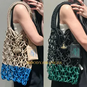 Vivienne Westwood Thrawler large macrame handbag