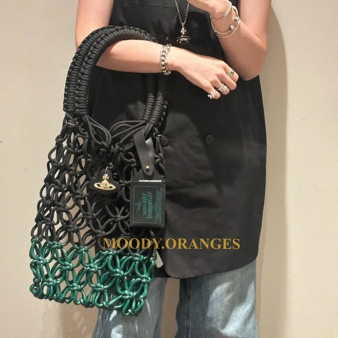 Vivienne Westwood Thrawler large macrame handbag