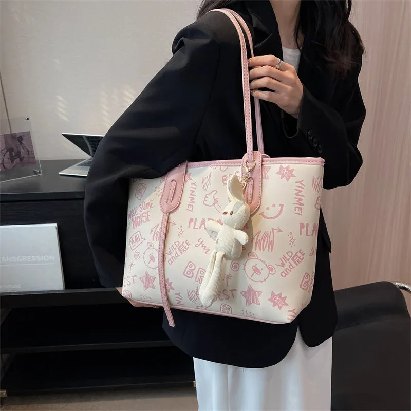 VLOVELAW 2025 Customized fashion women's bags, large-capacity printed shoulder tote bags, fashionable and versatile high-end handbags, women's bags