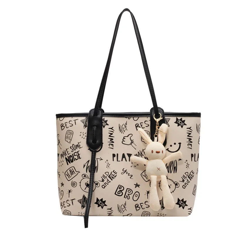VLOVELAW 2025 Customized fashion women's bags, large-capacity printed shoulder tote bags, fashionable and versatile high-end handbags, women's bags