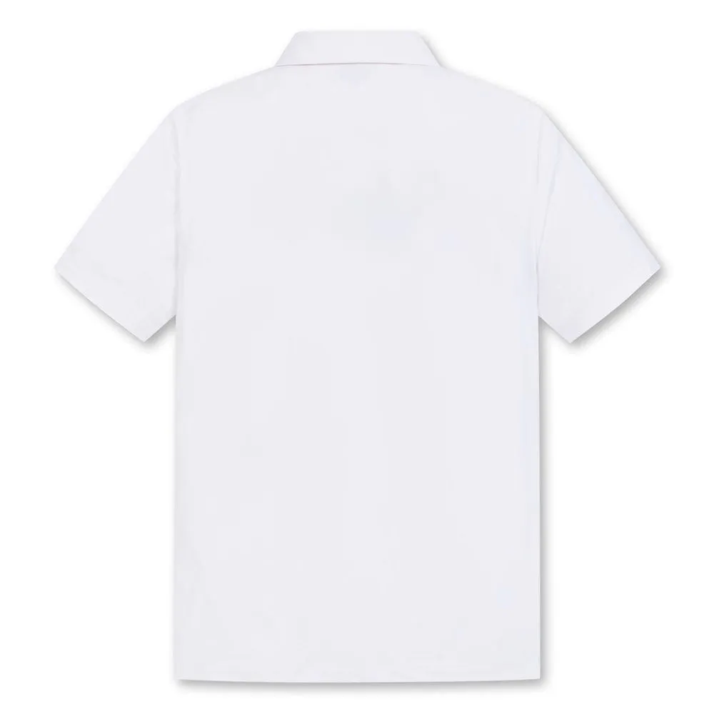 WAAC Athletic Arrow Reversed Collar Golf Polo White - SS24 Men