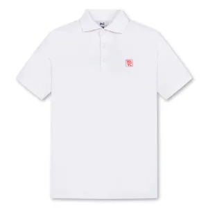 WAAC Athletic Arrow Reversed Collar Golf Polo White - SS24 Men
