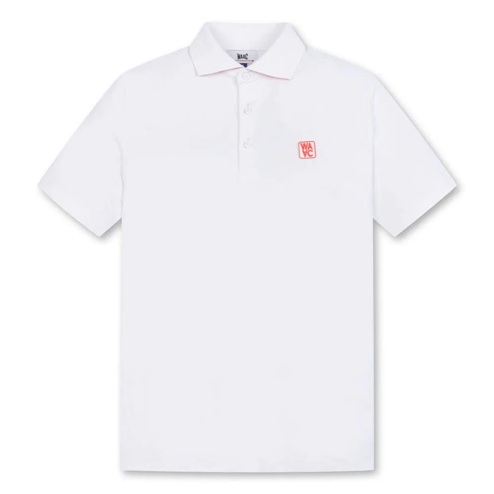 WAAC Athletic Arrow Reversed Collar Golf Polo White - SS24 Men