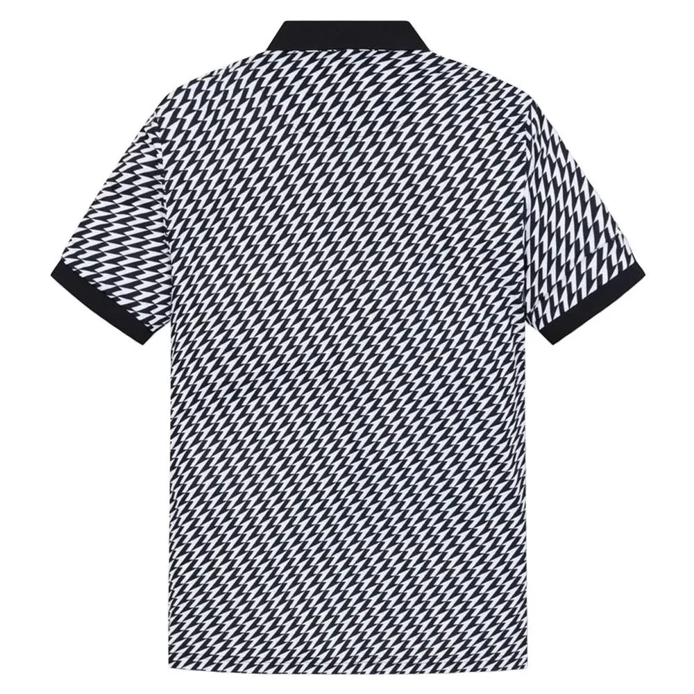 WAAC Athletic Arrow Rib Collar Golf Polo Black - SS24 Men