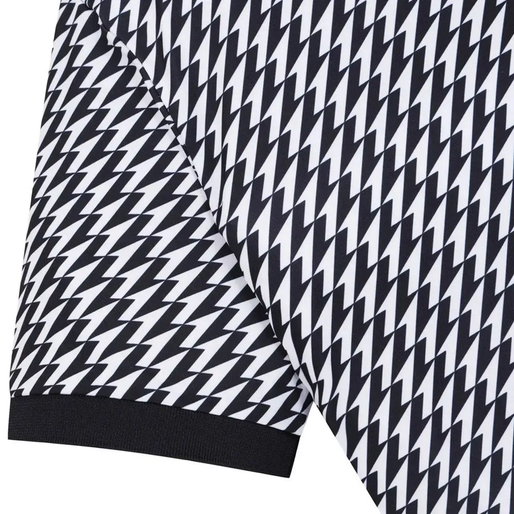 WAAC Athletic Arrow Rib Collar Golf Polo Black - SS24 Men