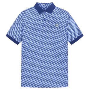 WAAC Athletic Arrow Rib Collar Golf Polo Dark Blue - SS24 Men