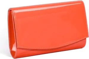 WALLYN'S Women Patent Leather Wallets Fashion Clutch Purses, Evening Bag Handbag Solid Color