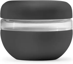 W&P Porter Seal Tight Glass Lunch Bowl Container w/ Lid | Charcoal 16 Ounces | Leak & Spill Proof, Soup & Stew Food Storage, Meal Prep, Airtight, Microwave and Dishwasher Safe, BPA-Free Glass