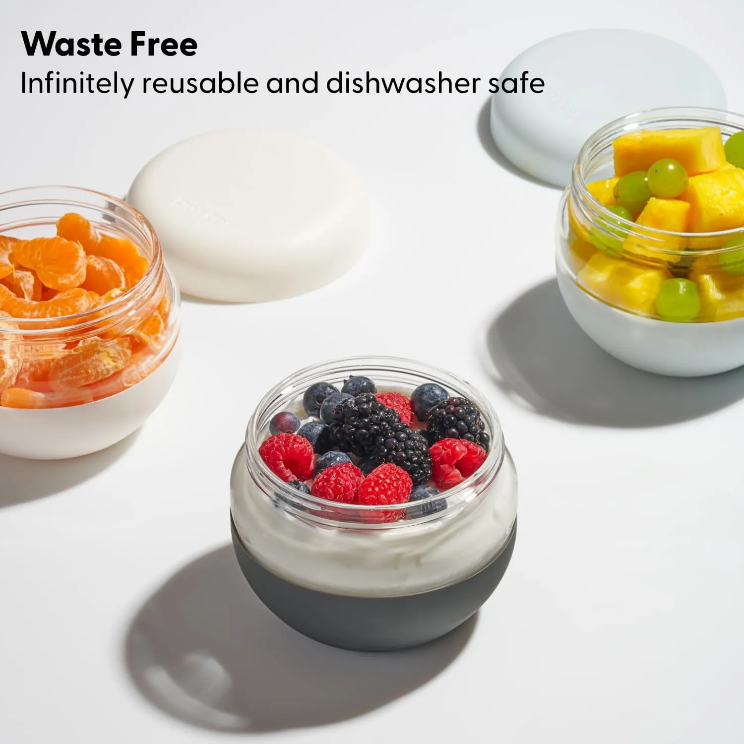 W&P Porter Seal Tight Lunch Bowl Container w/ Lid | Cream 16 Ounces | Leak & Spill Proof, Soup & Stew Food Storage, Meal Prep, Airtight, Microwave and Dishwasher Safe, BPA-Free Glass