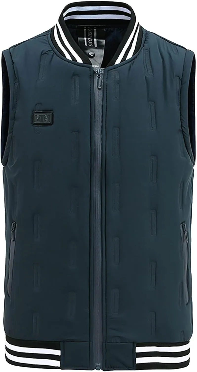 Warm Carbon Fiber Heating Vest Unisex Smart Electric Heated Vest Heated Bomber Jacket Lightweight Thermal Waistcoat