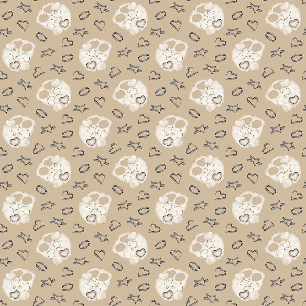Watercolor Baking Pattern #2 Fabric