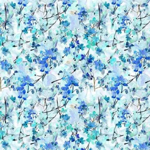 Watercolor Beauty Orchid in Blue