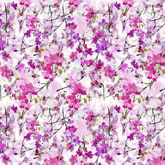 Watercolor Beauty Orchid in Magenta - 9" Remnant Piece