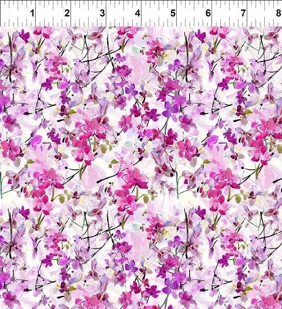 Watercolor Beauty Orchid in Magenta - 9" Remnant Piece