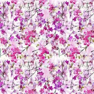 Watercolor Beauty Orchid in Magenta - 9" Remnant Piece
