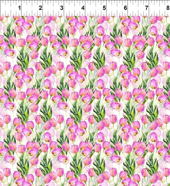 Watercolor Beauty Tulips in Pink