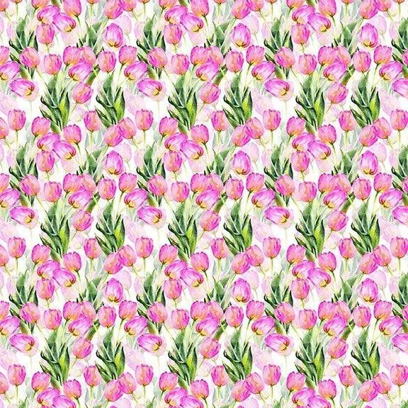 Watercolor Beauty Tulips in Pink