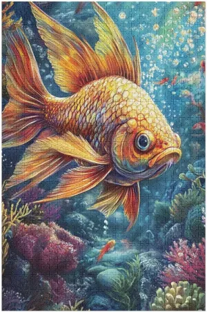 Watercolor Fish Jigsaw Puzzles 1000 Pieces for Adults Educational Entertainment Game