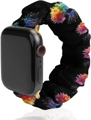 Watercolor Tree Colorful Fashion Watch Strap Scrunchies Wristbands Compatible With IWatch Series
