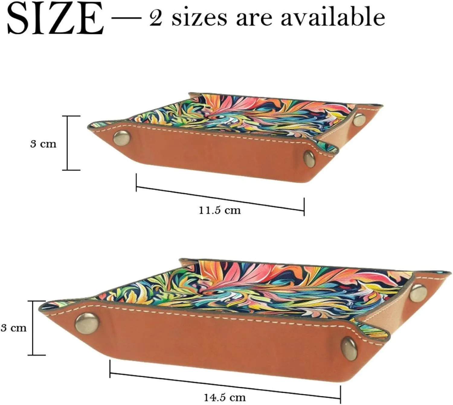 Watercolor Tropical Jungle Jewelry Organizer Tray, Small Stacking Tray for Bracelets, Earrings, Rings, Elegant Storage Solution
