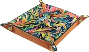 Watercolor Tropical Jungle Jewelry Organizer Tray, Small Stacking Tray for Bracelets, Earrings, Rings, Elegant Storage Solution