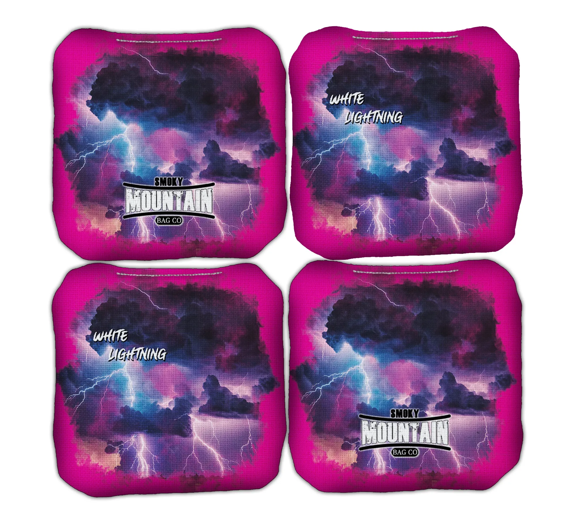 White Lightning - Professional Cornhole Bags - Set of 4 Bags - Speed 8/10