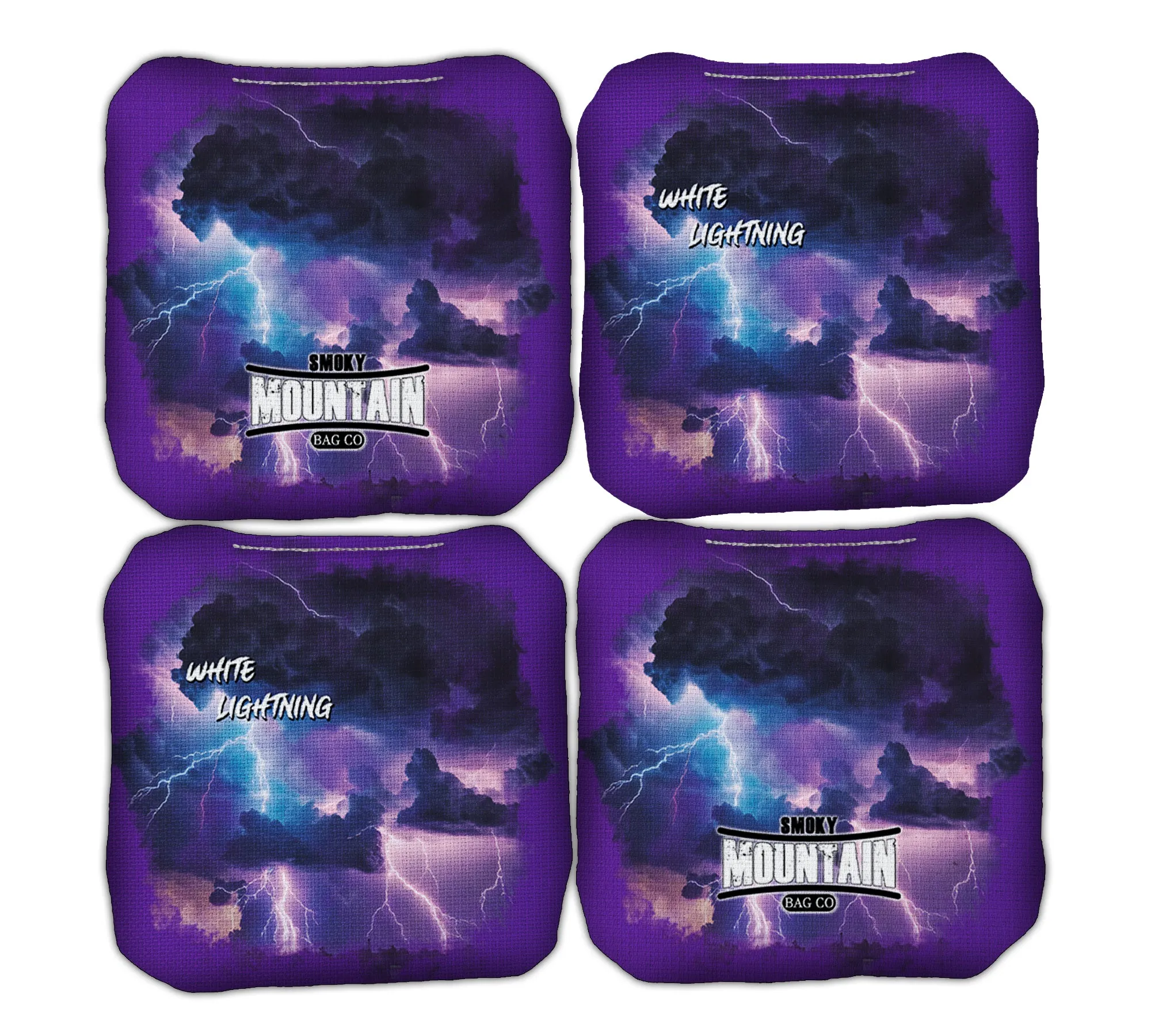 White Lightning - Professional Cornhole Bags - Set of 4 Bags - Speed 8/10