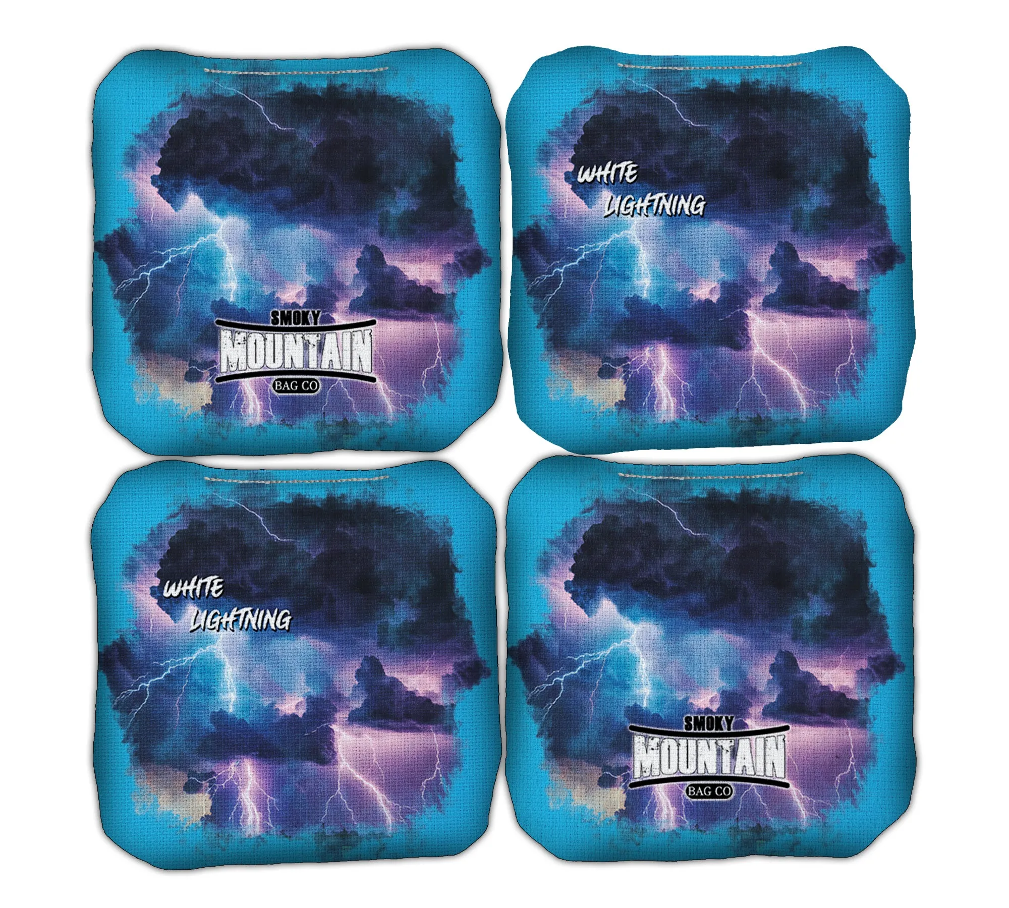 White Lightning - Professional Cornhole Bags - Set of 4 Bags - Speed 8/10