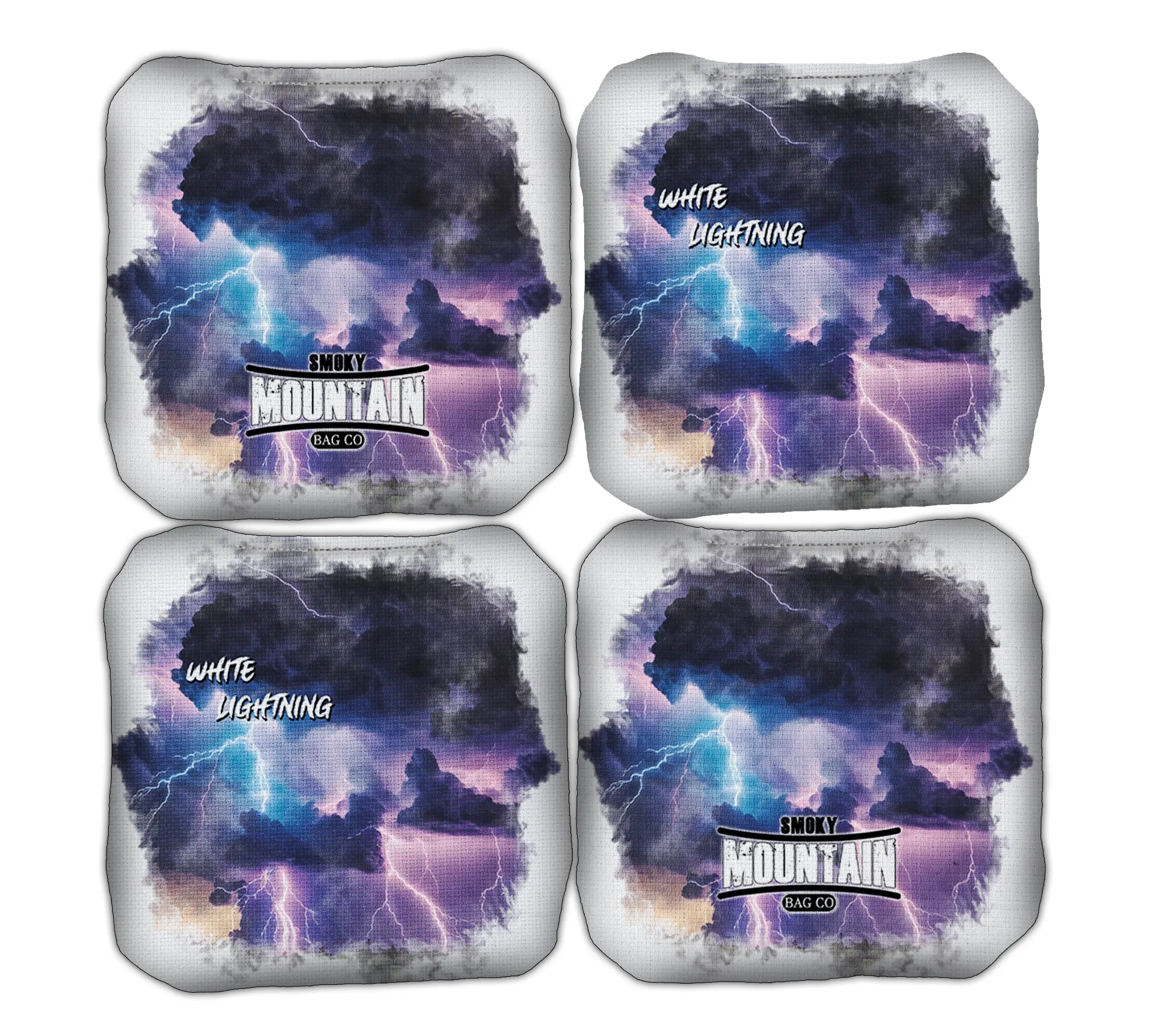 White Lightning - Professional Cornhole Bags - Set of 4 Bags - Speed 8/10