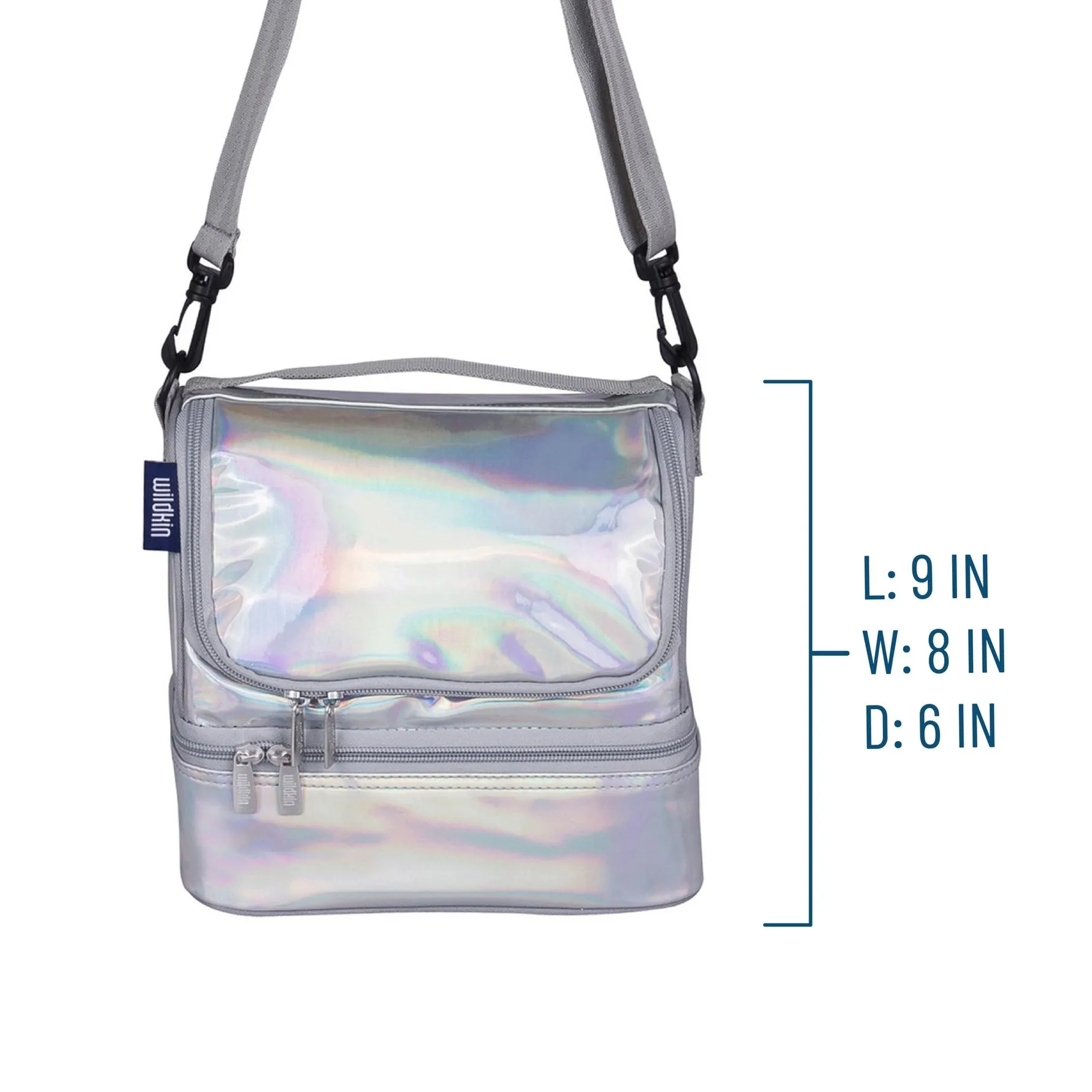 WIldkin Double Decker Lunch Bag - Holographic Silver