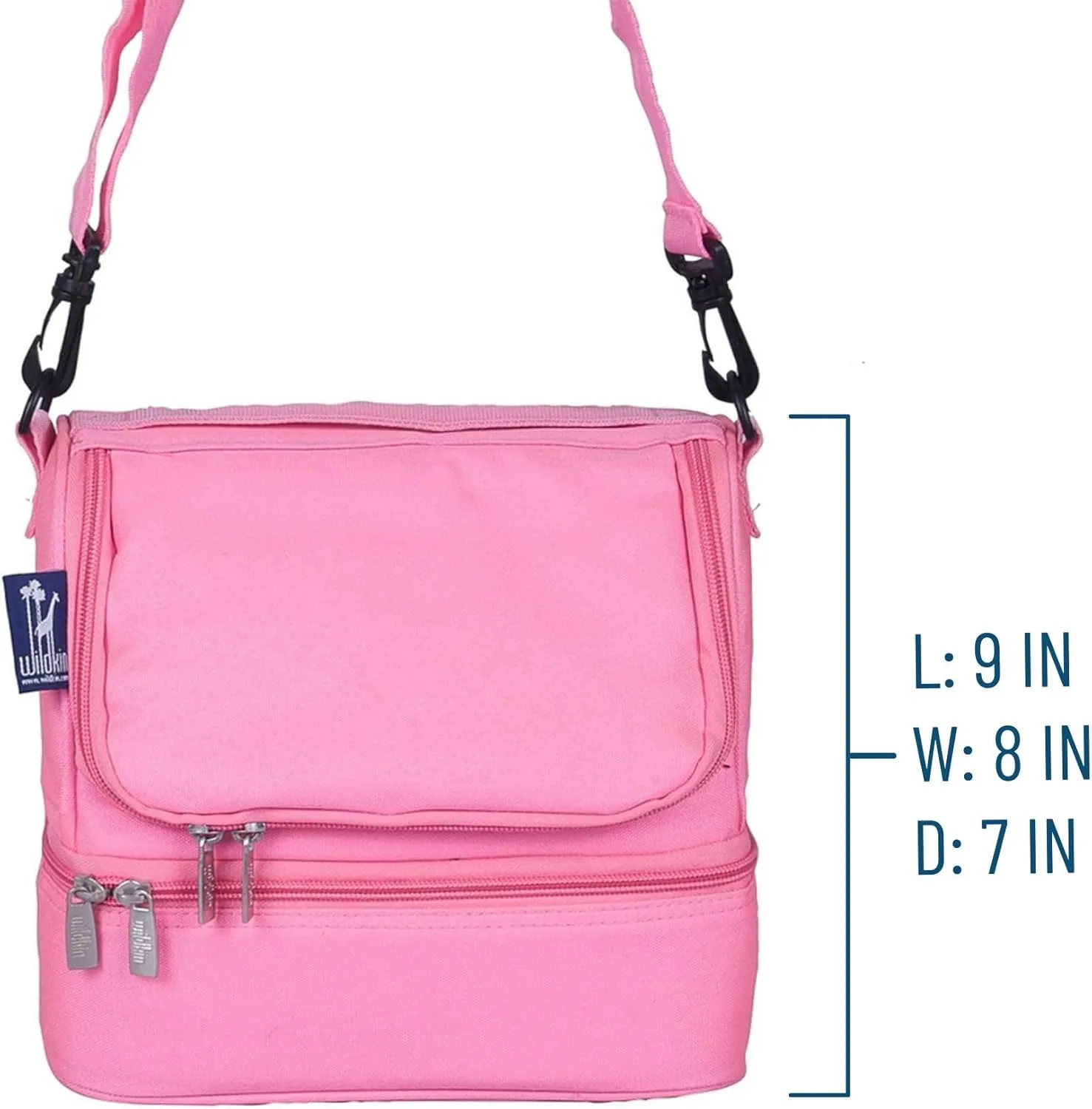 Wildkin Two Compartment Insulated Lunch Bag for Kids – School & Travel Ready - Flamingo Pink