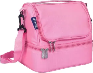 Wildkin Two Compartment Insulated Lunch Bag for Kids – School & Travel Ready - Flamingo Pink
