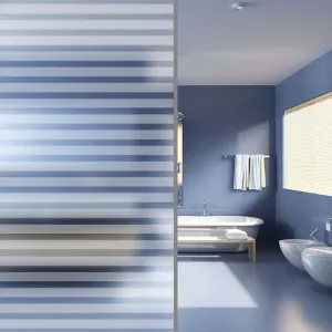 Window Film Frosted Stripes Design 0.9x50 m PVC
