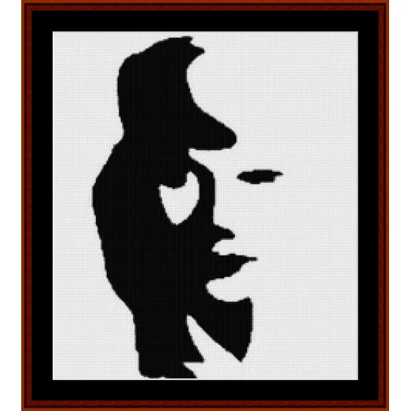 Woman or Saxophone Player? cross stitch pattern